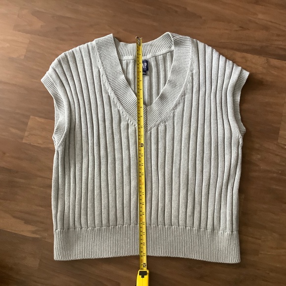 Gap grey blue knit sweater vest - Picture 3 of 6